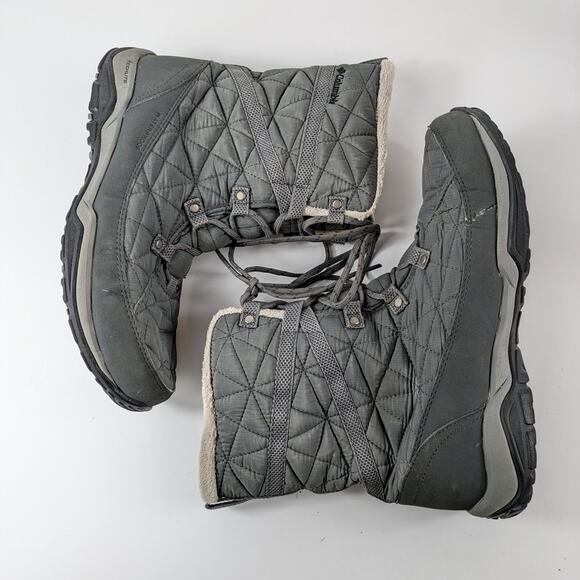 Columbia Womens Sz10 Snow Boots Loveland Mid Thermal Black Waterproof Techlite - Picture 4 of 11